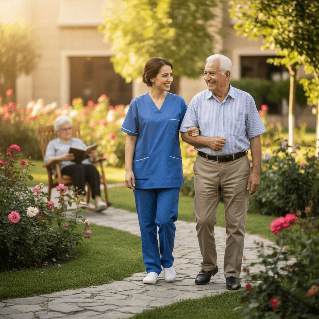 همراهی و کمک کردن به سالمندان